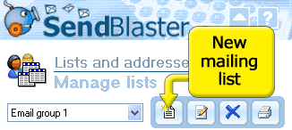 new mailing list group with mailing software